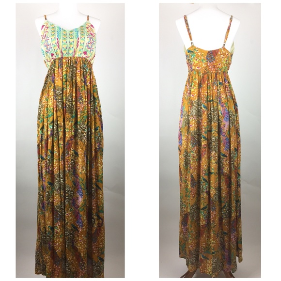 Anthropologie Raga Parkland Embroidered Maxi Dress - Picture 4 of 8